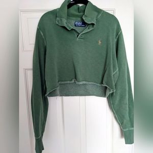 Ralph Lauren cropped green pullover